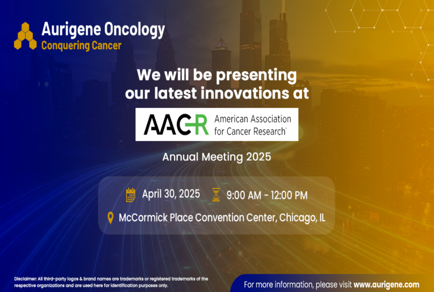 April 25-30, 2025, American Association for Cancer Research
